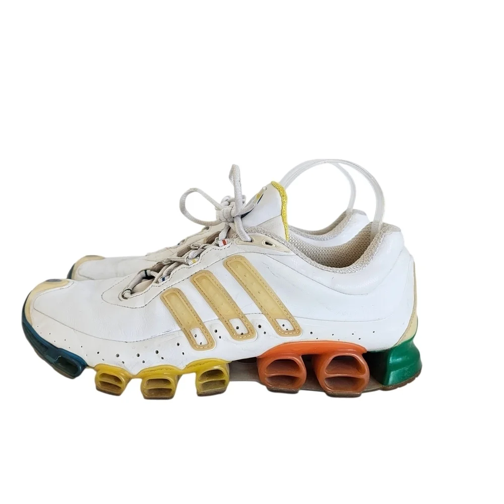 adidas White and Multicolor Athletic Shoes
